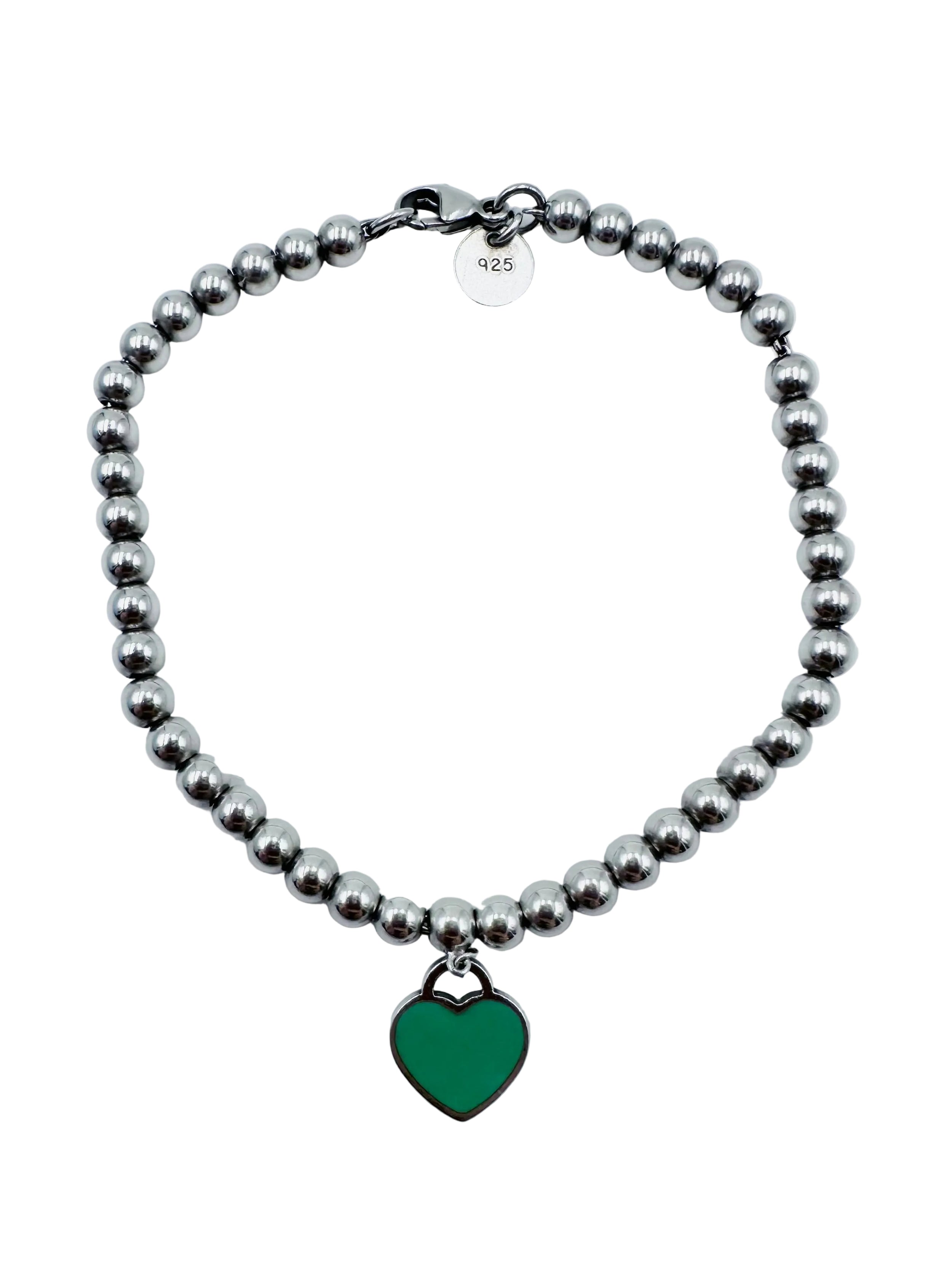 TIFFANY & CO. "Return to Tiffany" Silver and Enamel Pearl Bracelet