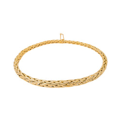 Yellow Gold Palm Leaf Link Necklace
