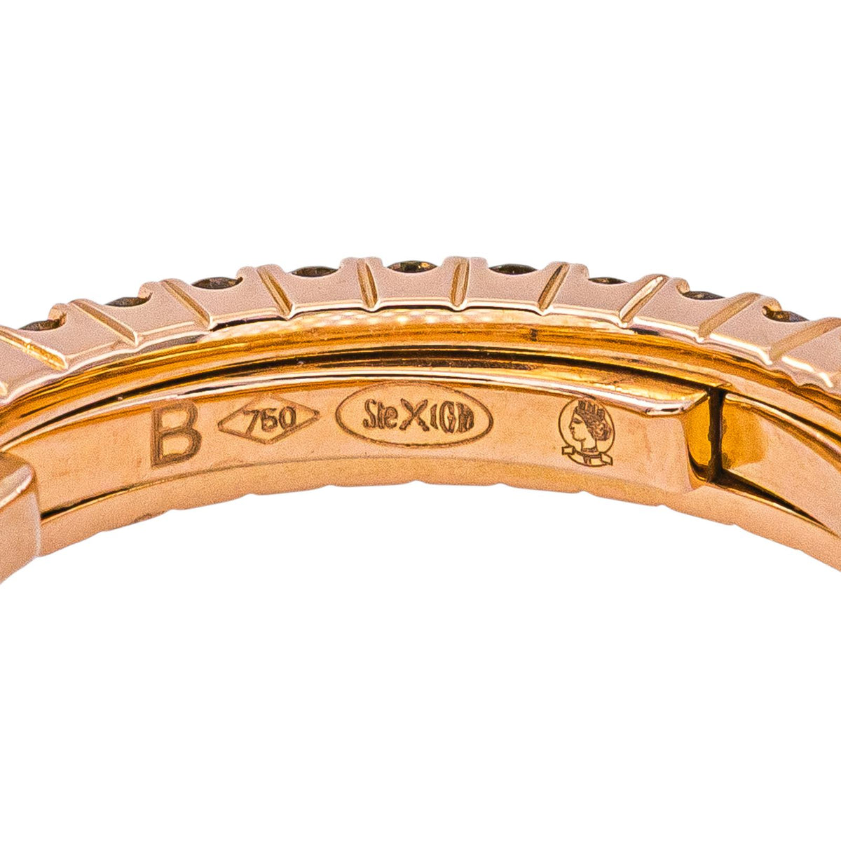 American-Style Rose Gold Diamond Wedding Band