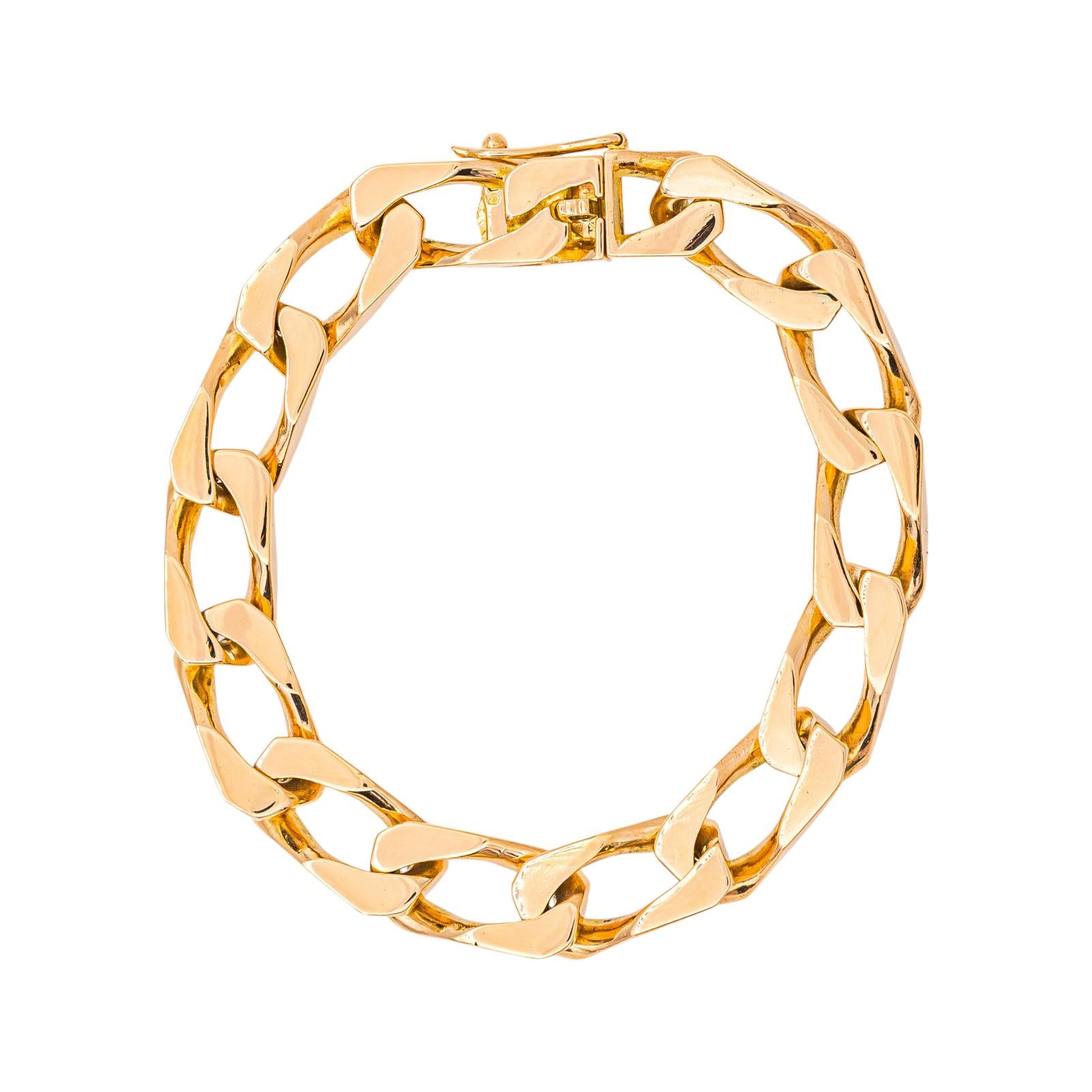 Yellow gold Curb chain Bracelet