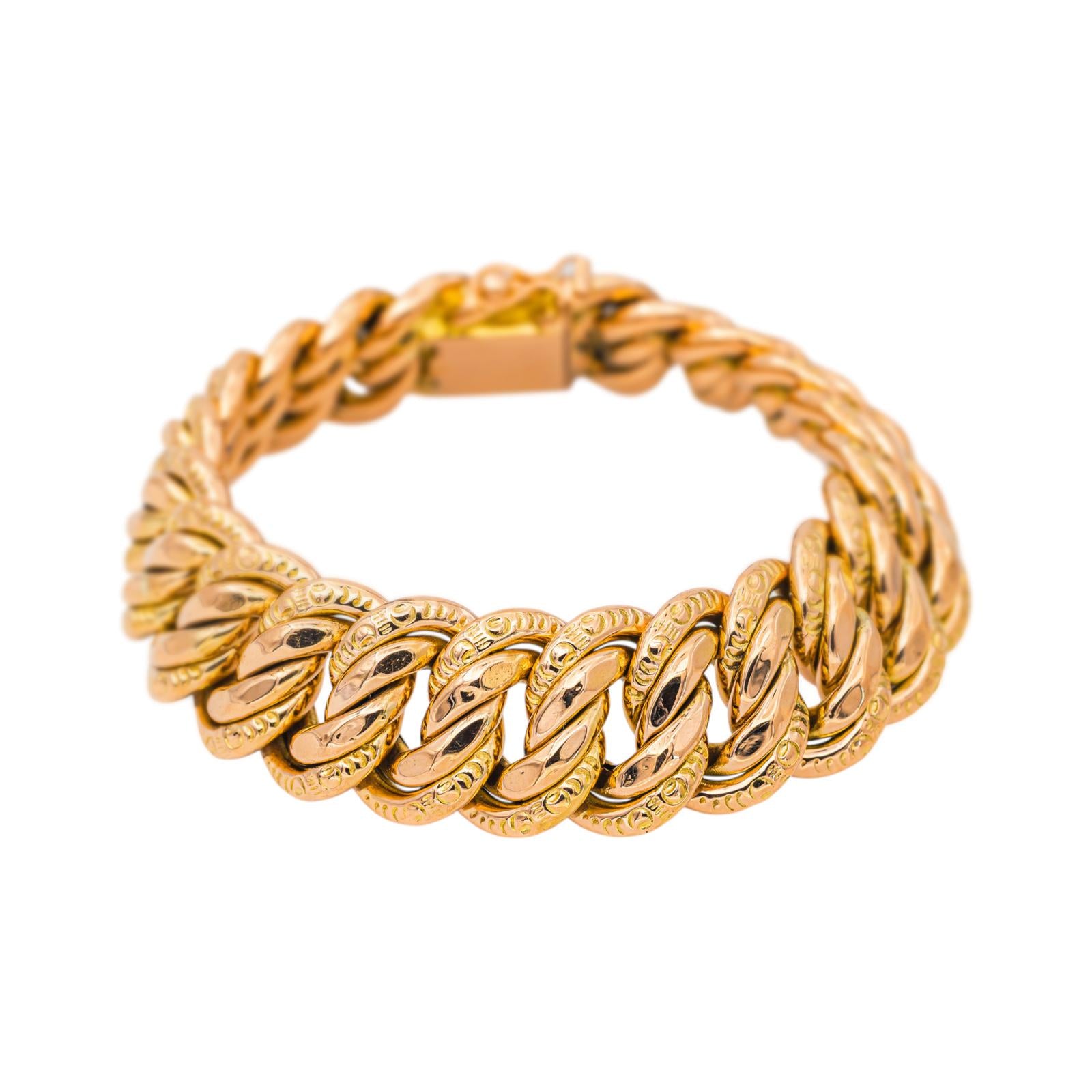 Bracelet Maille américaine Or jaune