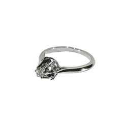 Bague Solitaire en or blanc et diamant