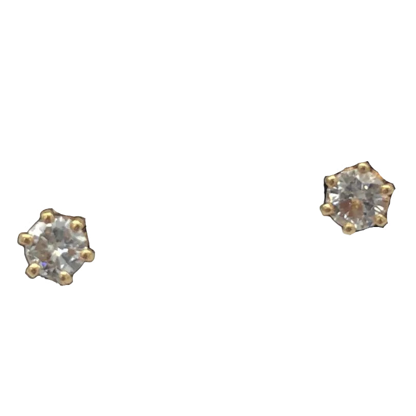 Yellow Gold and Diamond Earrings