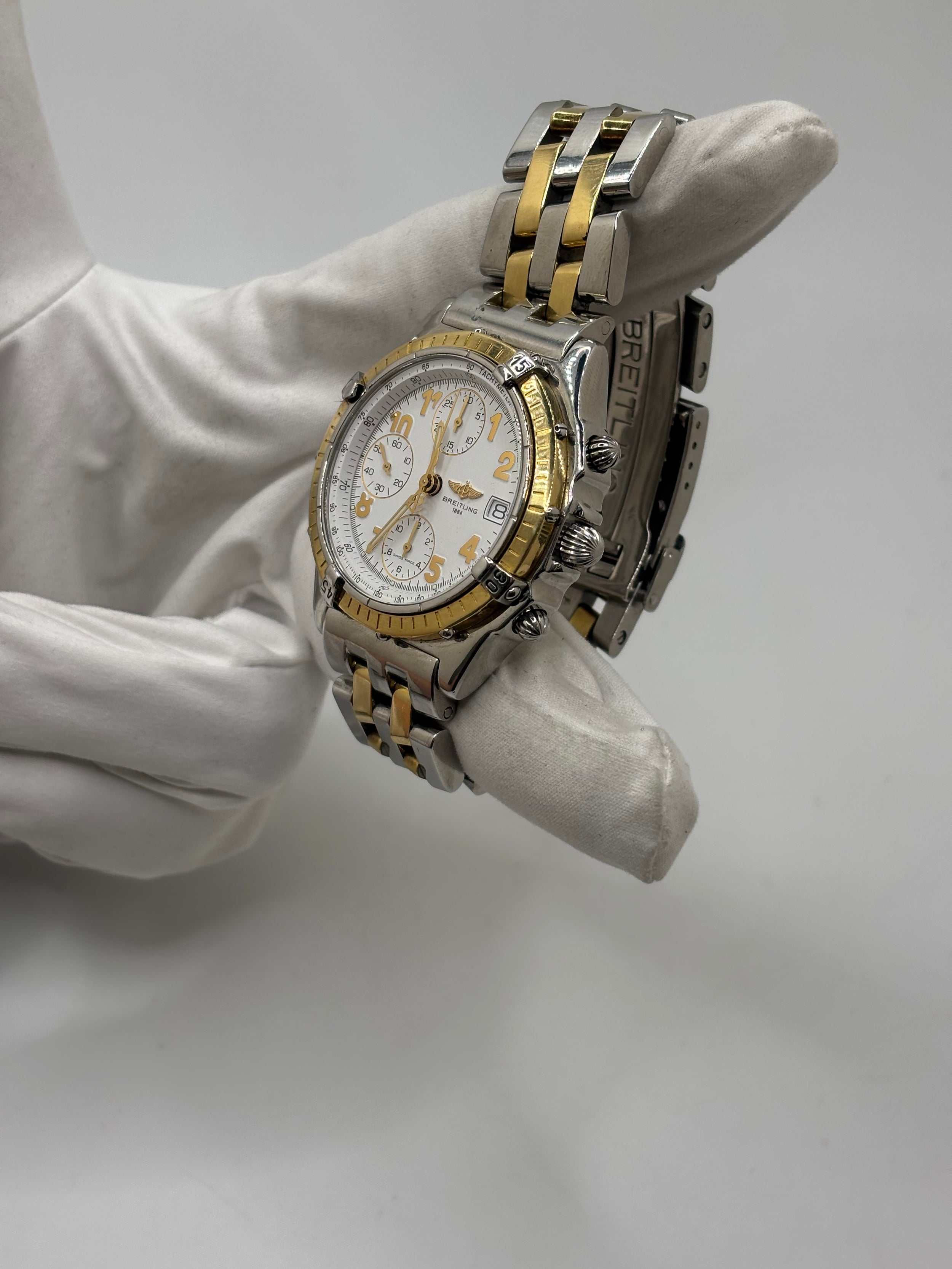 Breitling Chronomat Watch in Gold and Steel