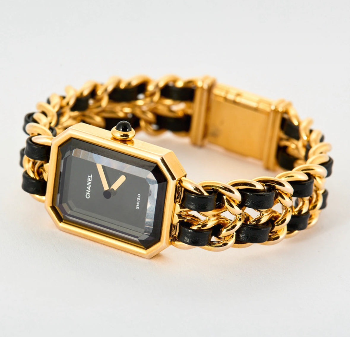 Montre CHANEL Première plaqué or et cuir
