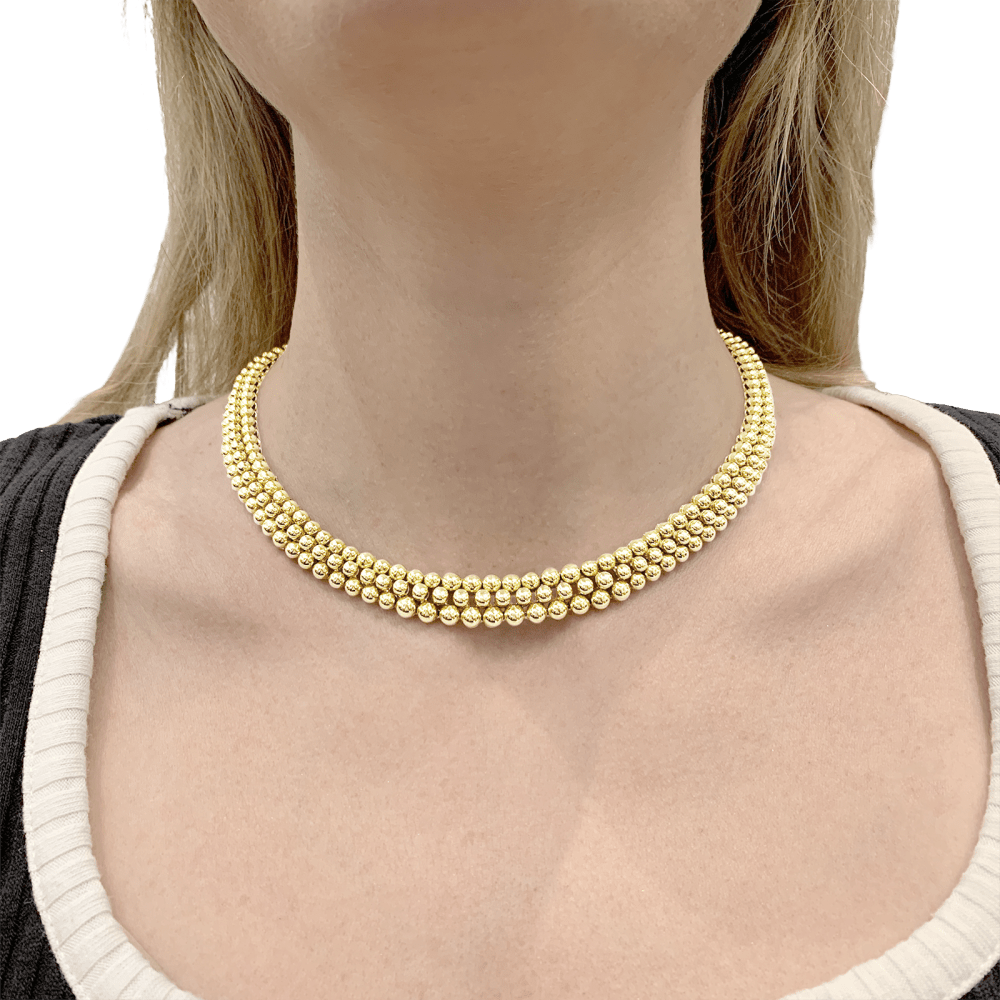 Necklace Boucheron, "Grains de Raisin", yellow gold.