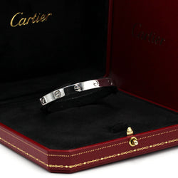 CARTIER "Love" White Gold Bangle Bracelet