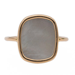 Ginette NY Bague White mop antique Or rose Nacre
