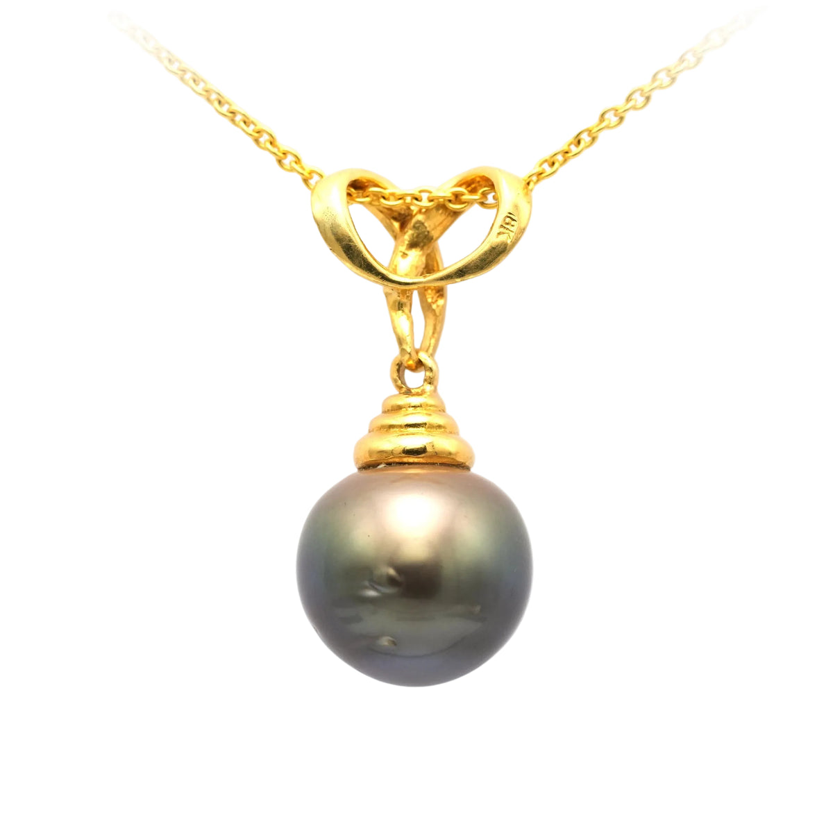 Yellow Gold and Pearl Pendant