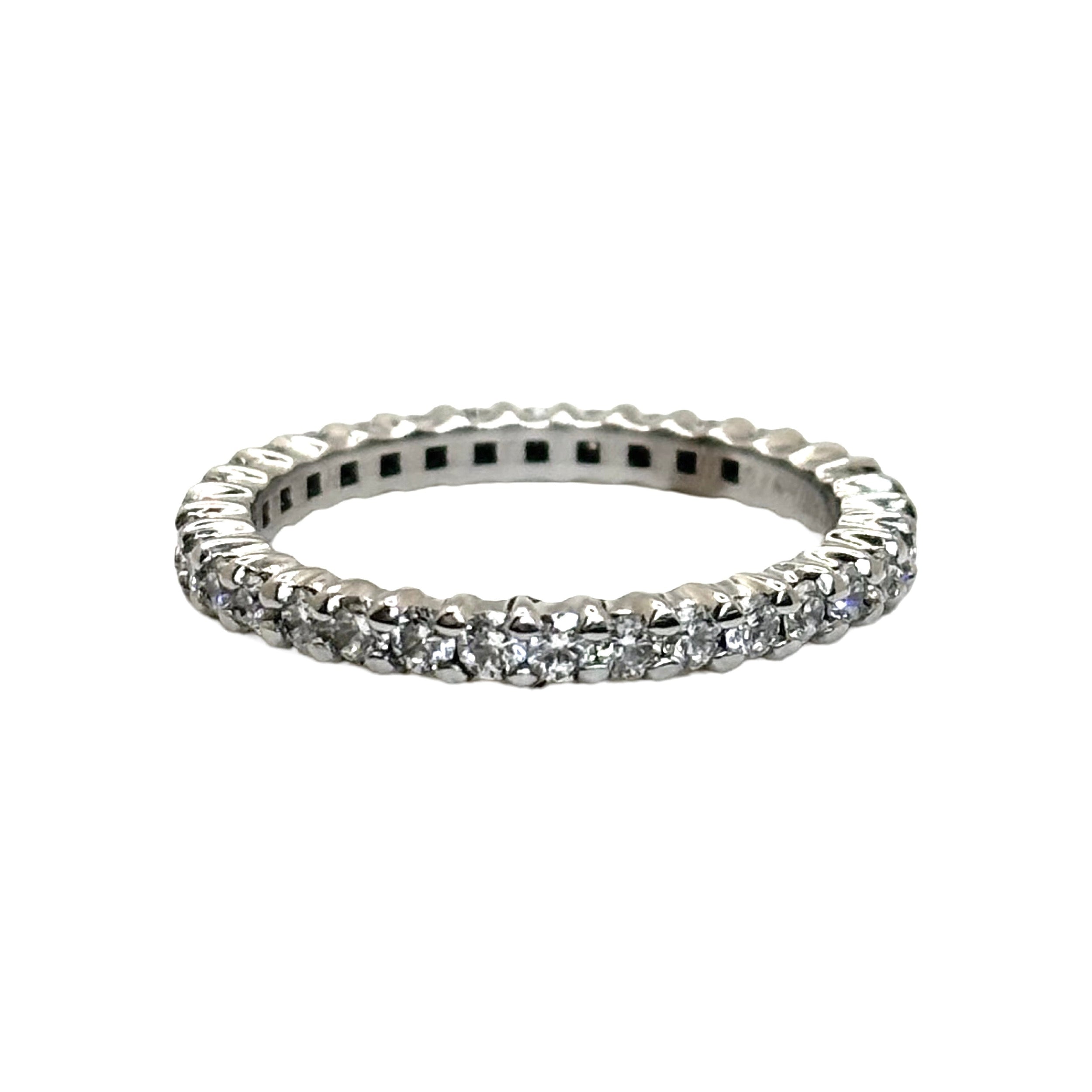 White Gold and Diamond Wedding Band