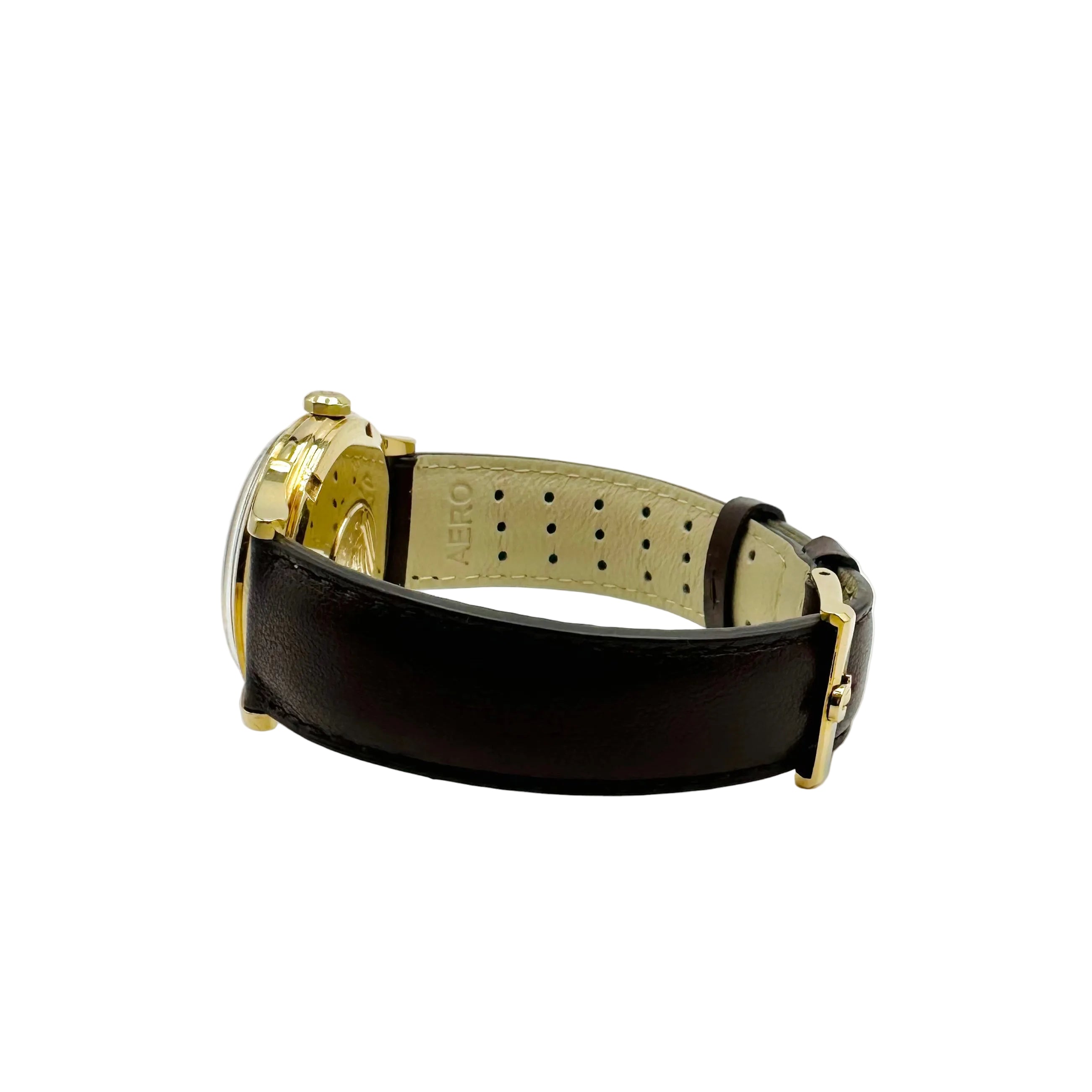 OMEGA "Constellation" Watch in Yellow gold and leather