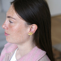 Clip Earrings in Yellow gold