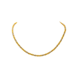 Yellow Gold Twisted Link Necklace