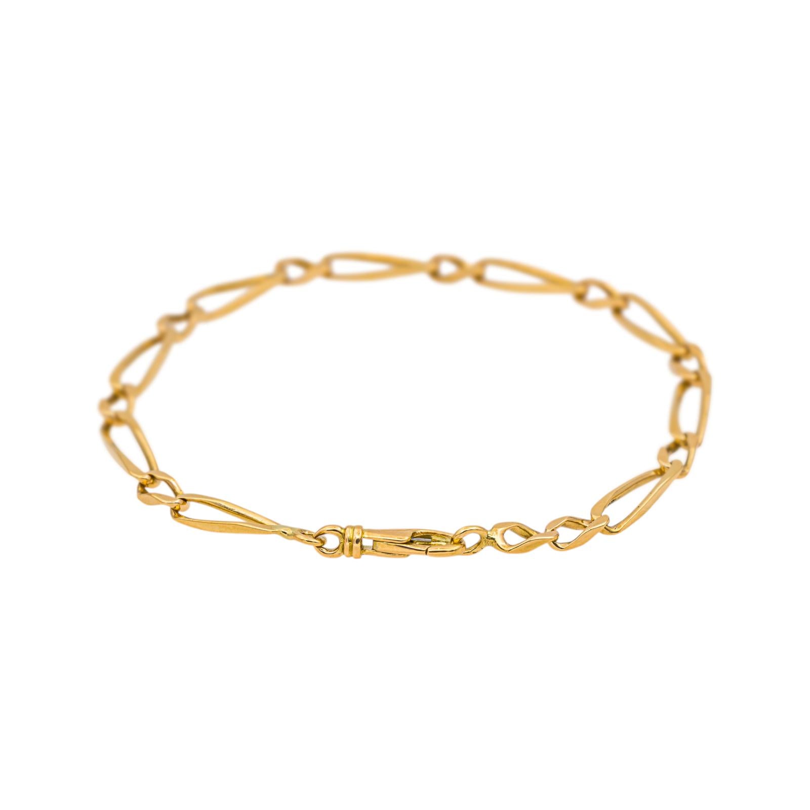 Bracelet Maille figaro  Or jaune