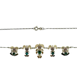 Drapery Necklace in Yellow Gold and Emerald