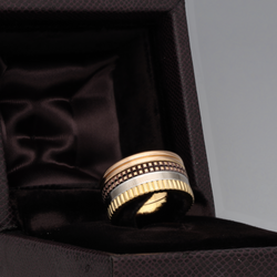 BOUCHERON "Quatre" Band Ring in white gold, yellow gold, rose gold, and PVD