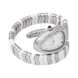 Bulgari Spiga Watch, Stainless Steel with Spinel