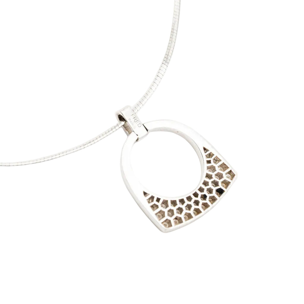Collier Pendentif FRED "Success" en or blanc et diamants