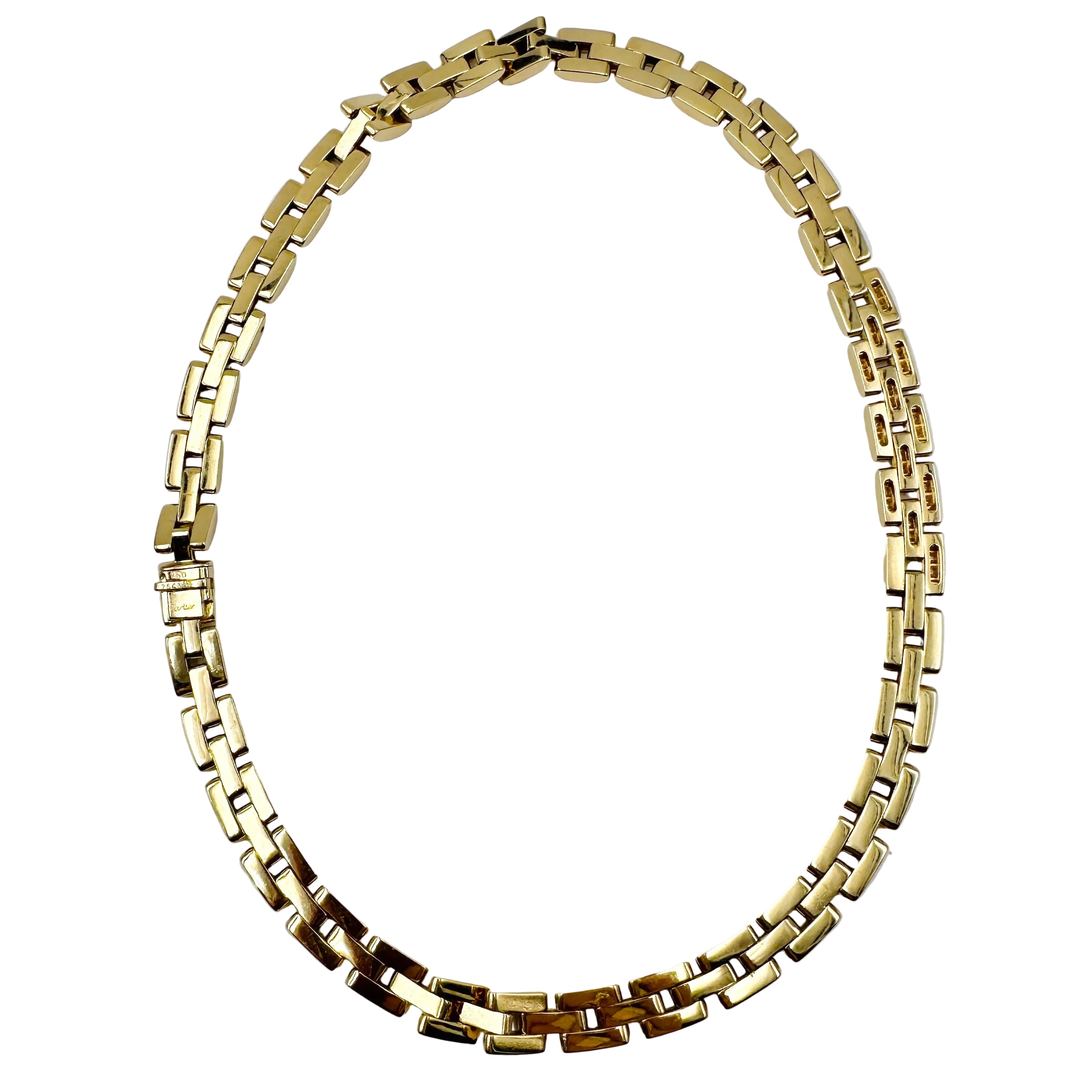 Link CARTIER "Panthère" Necklace in Yellow gold and Diamonds