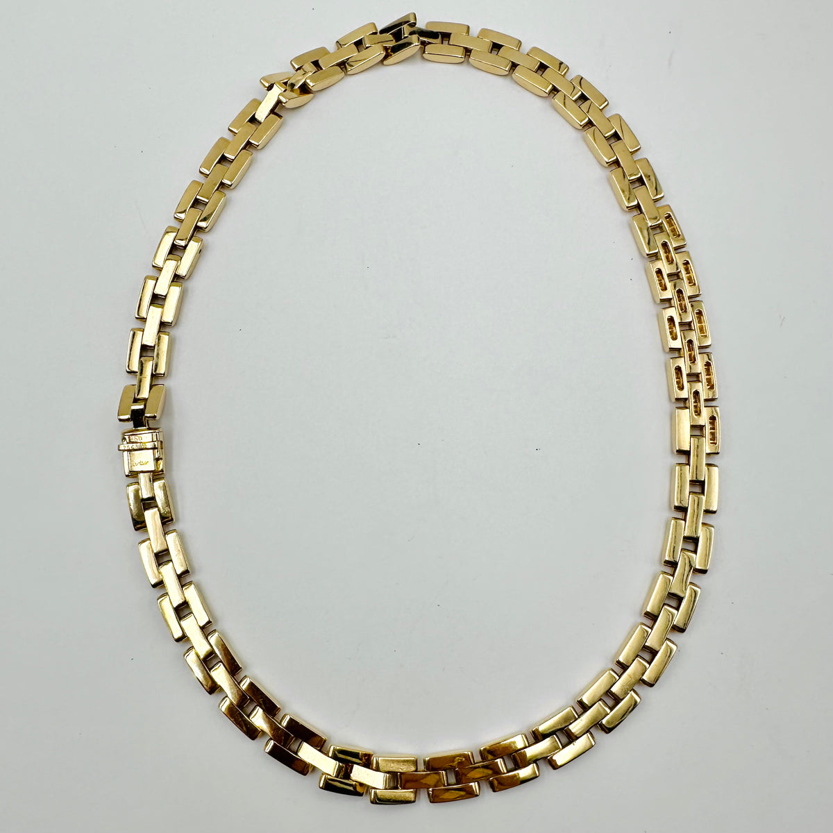 CARTIER "Panther" Link Necklace in yellow gold and diamonds