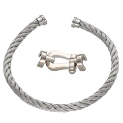 FRED "Force 10" GM Bracelet in White gold and Steel