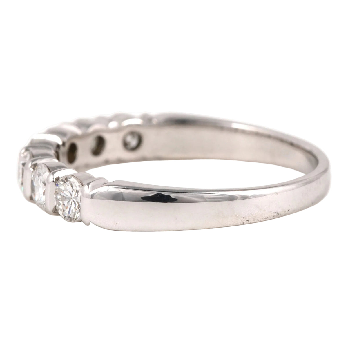 White Gold and Diamond Wedding Band