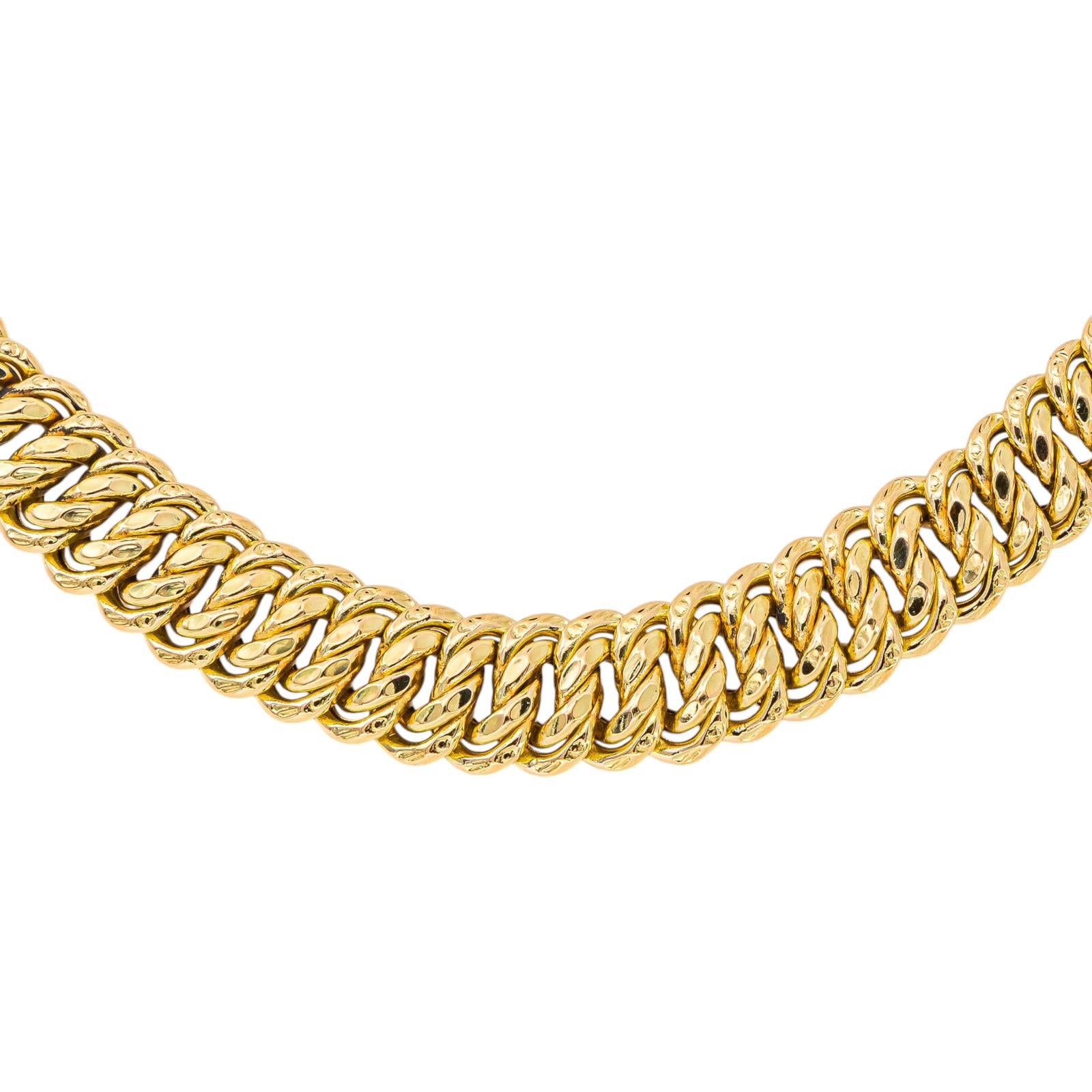 Yellow Gold American Link Necklace