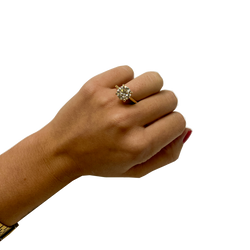 Yellow Gold Solitaire Ring with Diamond