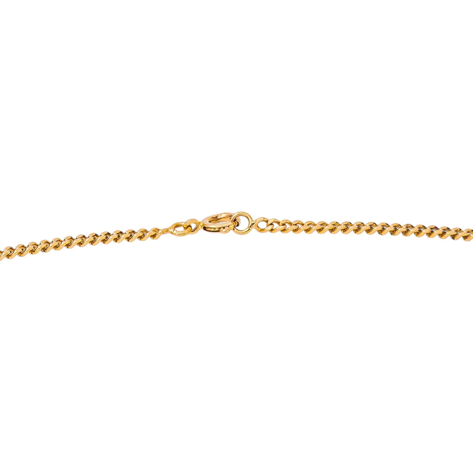 Rose gold curb chain necklace