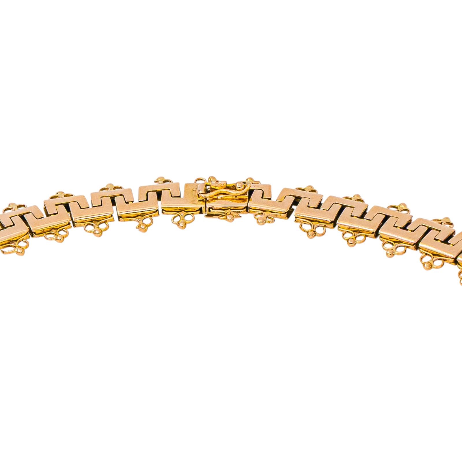 Collier maille de grecques Or rose