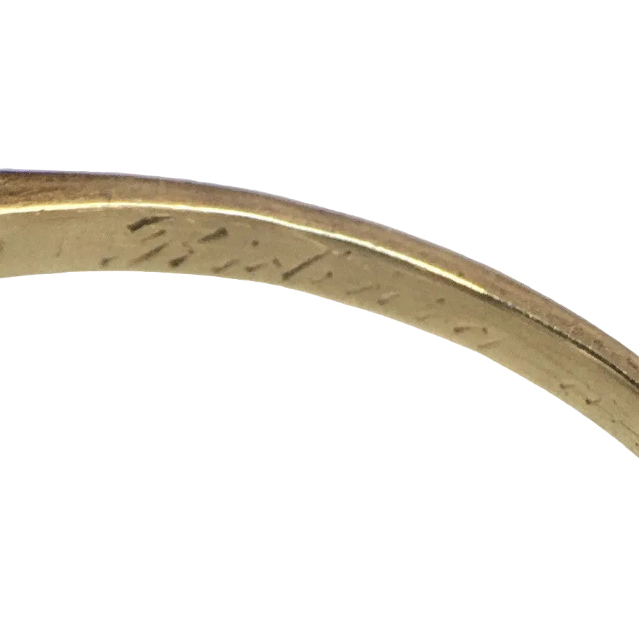 Bague Toi & Moi en or jaune, platine, perle et diamants