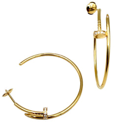 CARTIER "Juste un clou" GM Hoop earrings in rose gold and diamonds