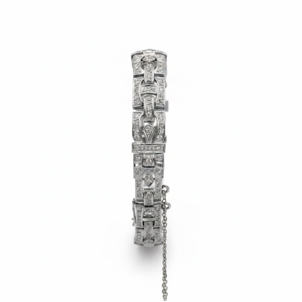 Art Deco ladies' watch in Platinum and Diamonds