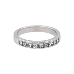 Half wedding band Ring White gold Diamond