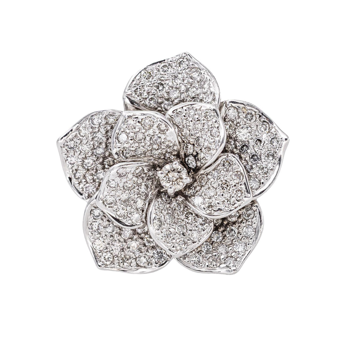 Bague Fleur Or blanc Diamant