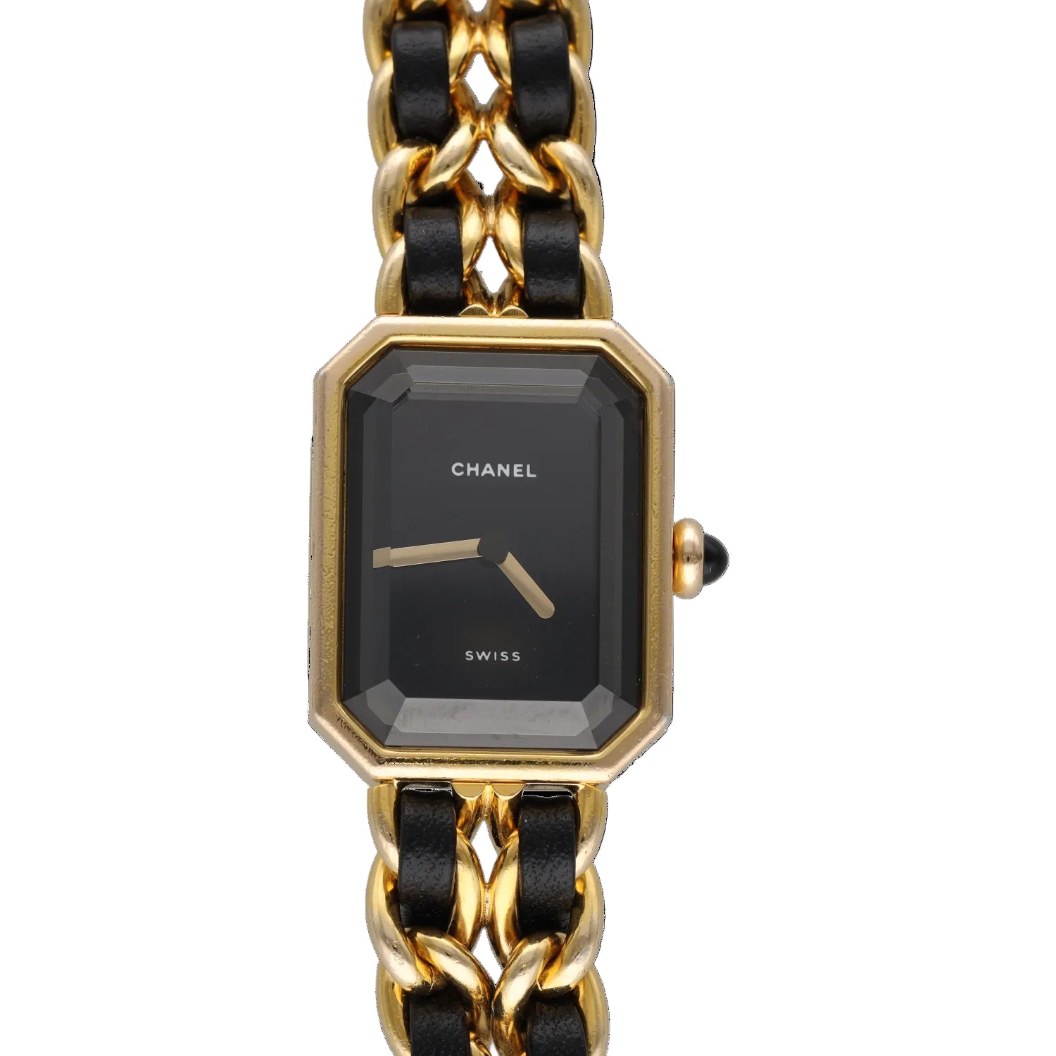 CHANEL "Première" Watch in Gold-plated Metal and Leather