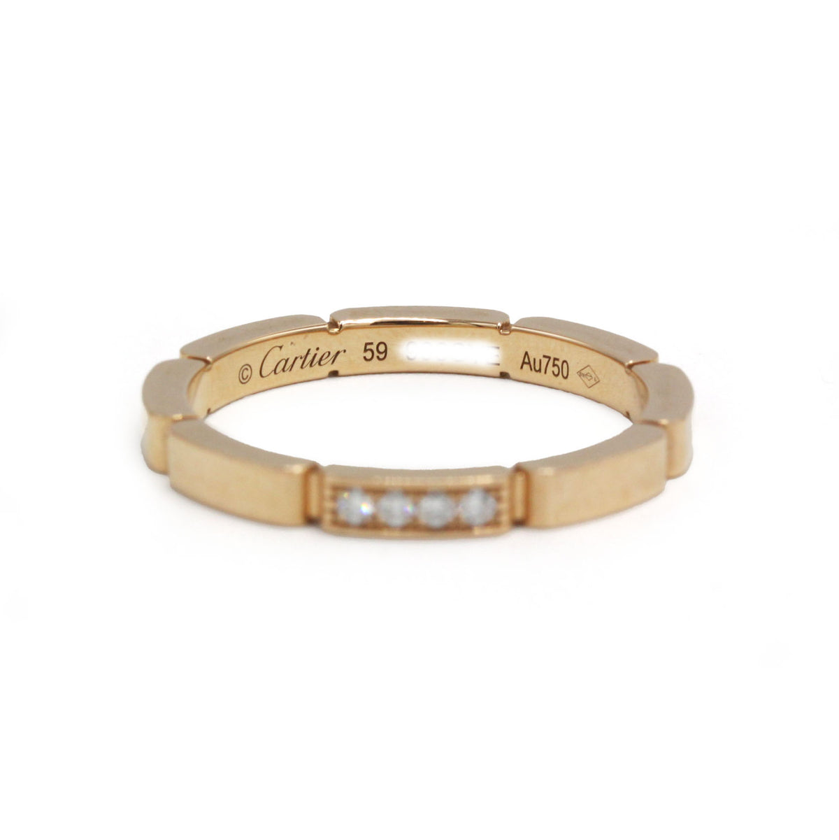 Bague Alliance CARTIER Panthère en or rose et diamants
