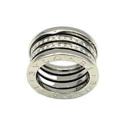 BULGARI "B.Zero1" Band Ring in white gold and diamonds