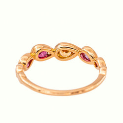 Mellerio Indra Rose Ring, Rose gold with Sapphire