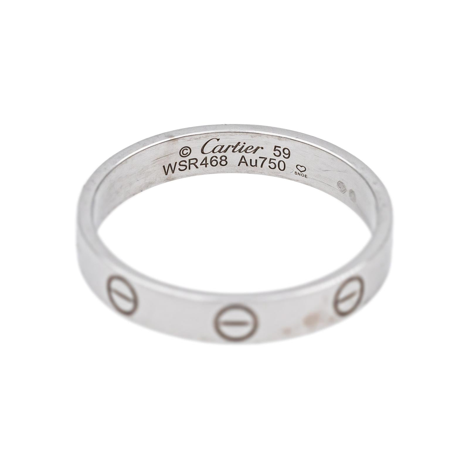 Cartier Love Ring White Gold
