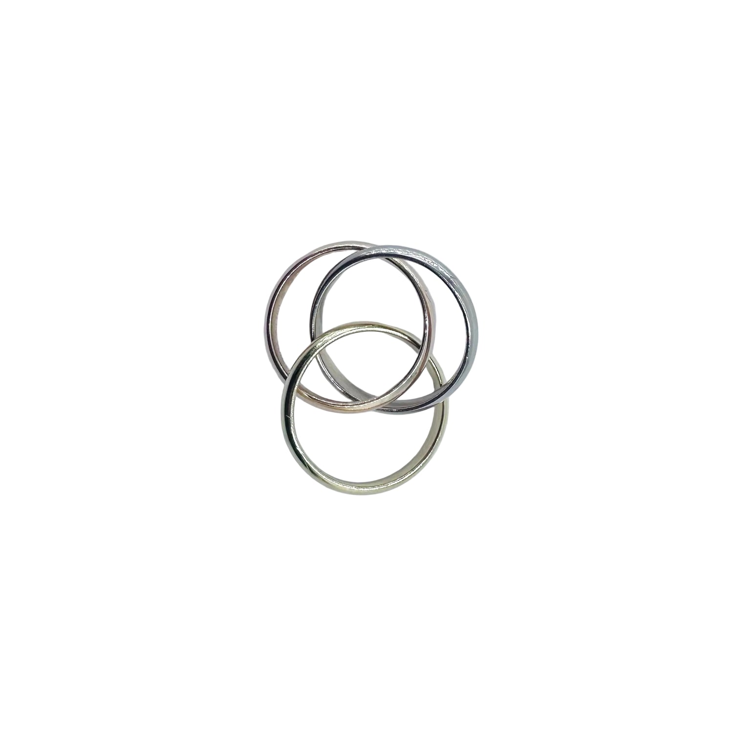 CARTIER "Trinity" Ring in white gold, yellow gold, and rose gold