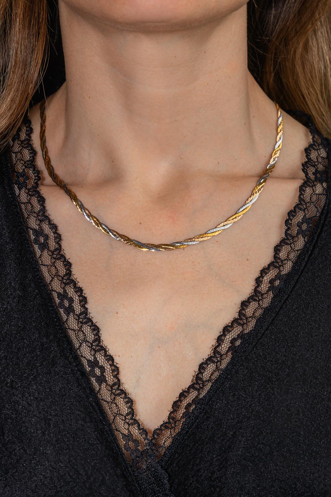 Collier Maille miroir Or rose