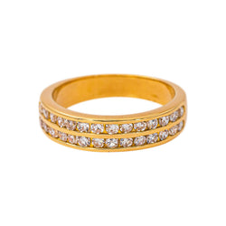 Bague Demi-alliance Or jaune Diamant
