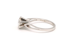 Bague Solitaire en or blanc et diamants