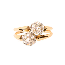 "Toi & Moi" Ring in Rose Gold, Platinum, and Diamonds