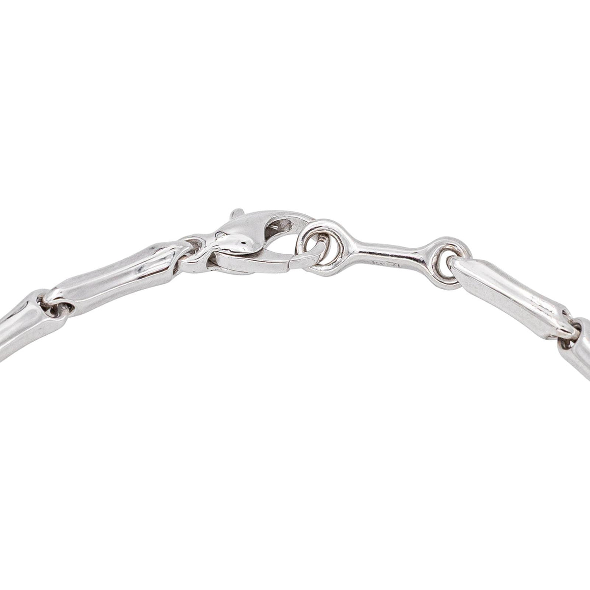 Chimento Bamboo Stick-Link Bracelet in White gold