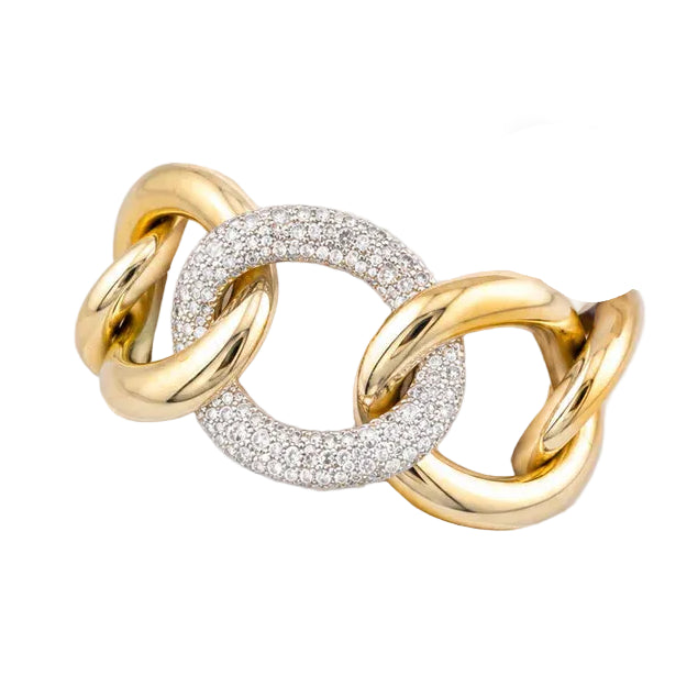 POMELLATO "Tango" Bracelet in Yellow Gold and Diamonds