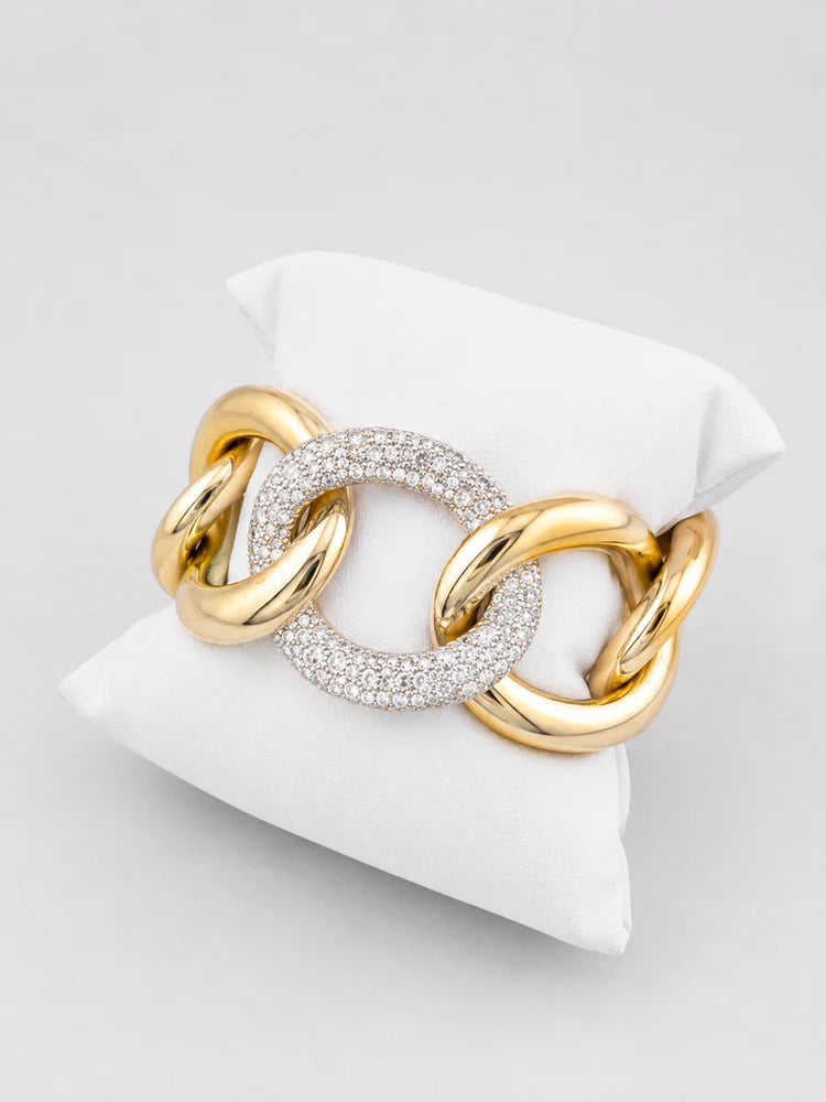 POMELLATO "Tango" Bracelet in Yellow Gold and Diamonds
