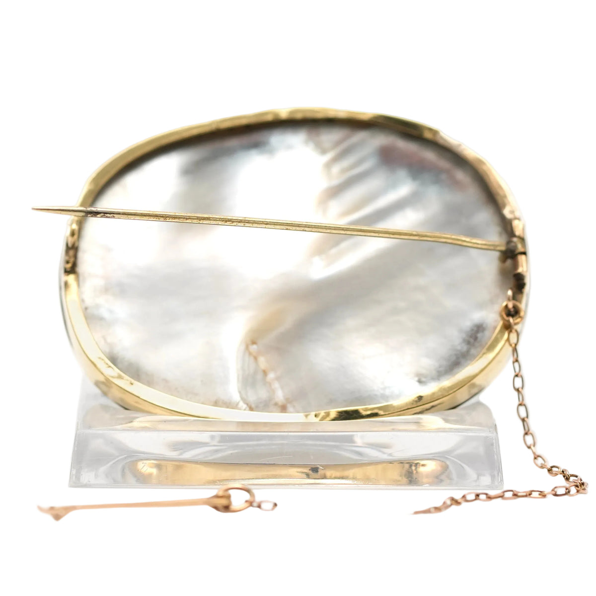 Yellow Gold and Mother-of-Pearl Brooch