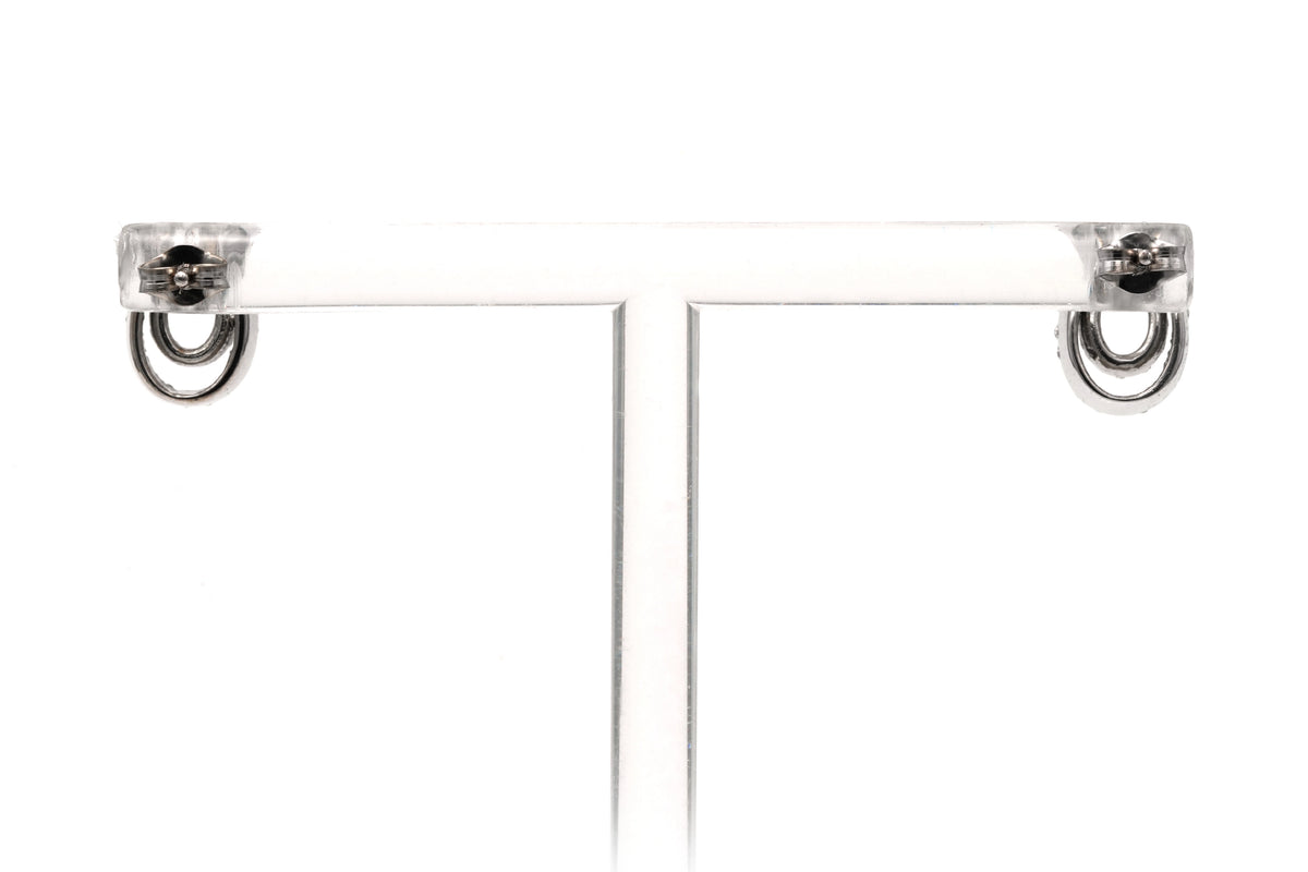 White Gold and Diamond Stud Earrings